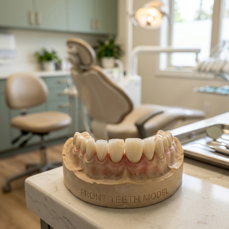 Comparison of veneer, composite bonding and crown coverage on front teeth